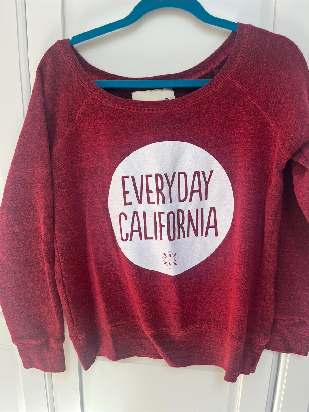 Everyday California Boat Neck Sweatshirt, size L
